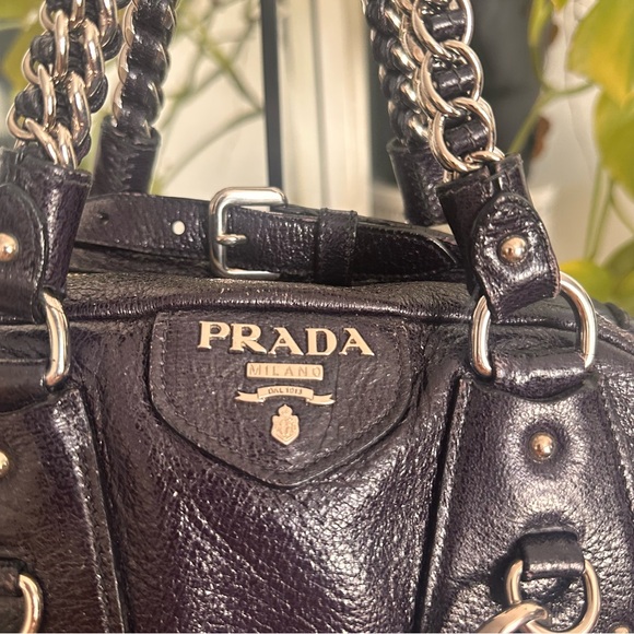 Prada Midnight Purple Shimmering Leather Top
Handle Bag - Picture 3 of 15